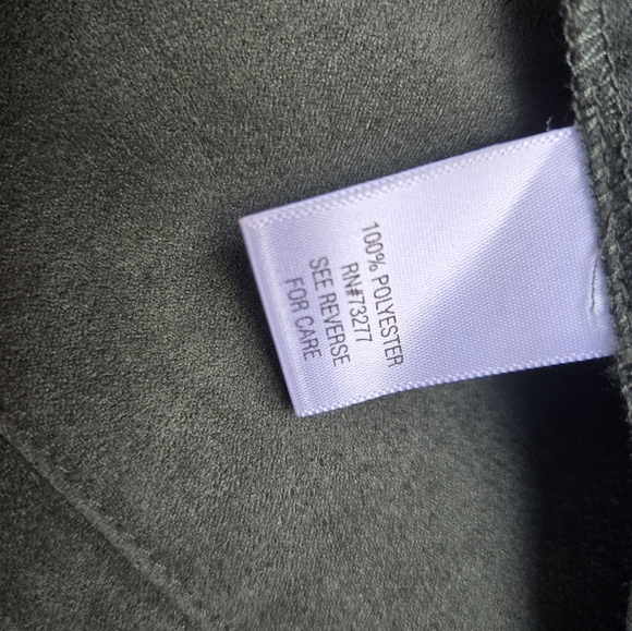 Croft & Barrow Olive Green Microsuede Light Jacket Sz L - Picture 9 of 12